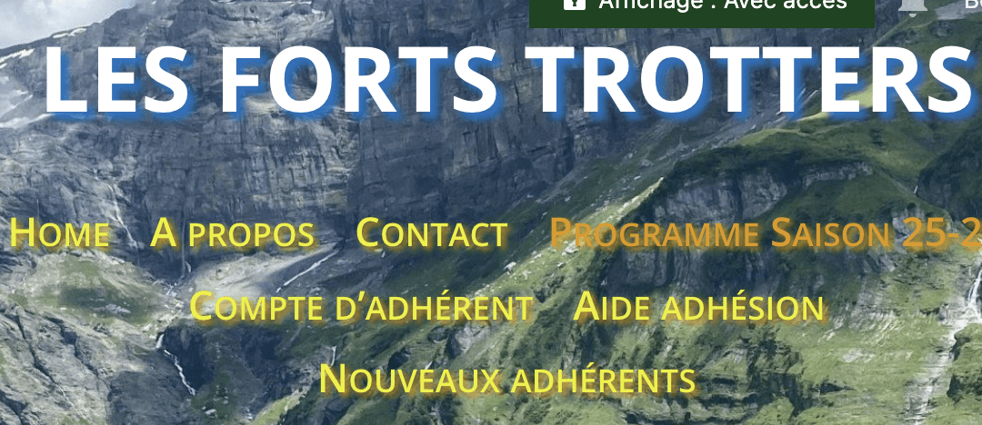 Newsletter animateurs : nouvel affichage de la liste des événements LesFortsTrotters